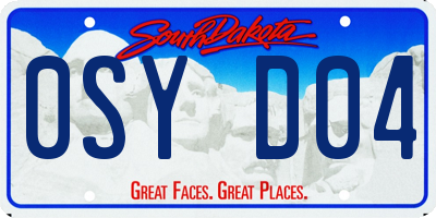 SD license plate 0SYD04