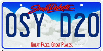 SD license plate 0SYD20