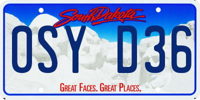 SD license plate 0SYD36