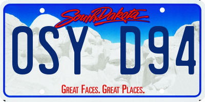SD license plate 0SYD94