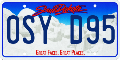 SD license plate 0SYD95
