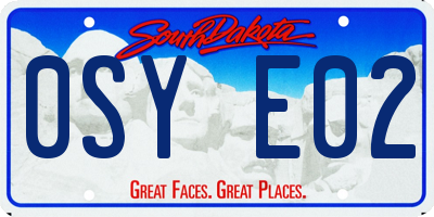 SD license plate 0SYE02