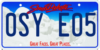 SD license plate 0SYE05