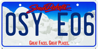 SD license plate 0SYE06