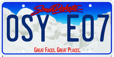SD license plate 0SYE07