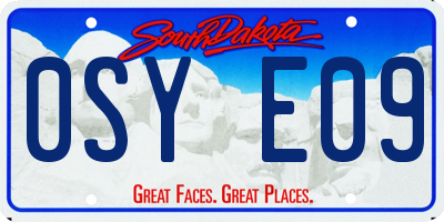 SD license plate 0SYE09