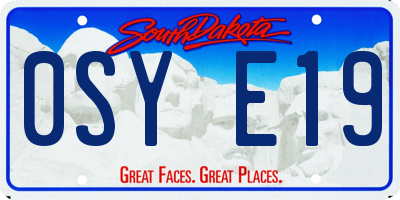 SD license plate 0SYE19
