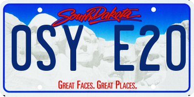 SD license plate 0SYE20