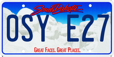 SD license plate 0SYE27