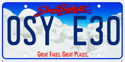 SD license plate 0SYE30