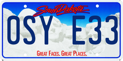 SD license plate 0SYE33