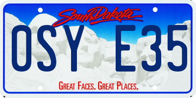 SD license plate 0SYE35
