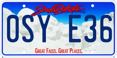SD license plate 0SYE36