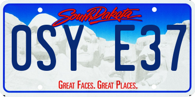 SD license plate 0SYE37