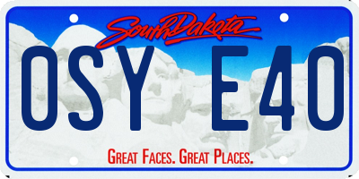 SD license plate 0SYE40
