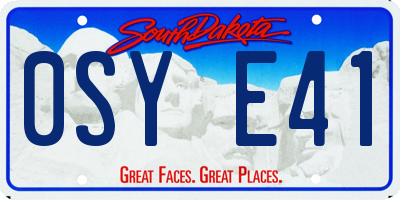 SD license plate 0SYE41