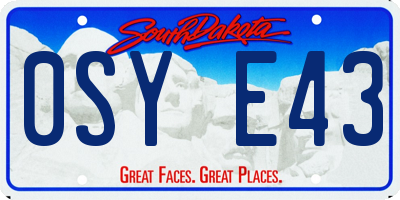SD license plate 0SYE43