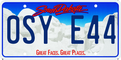 SD license plate 0SYE44