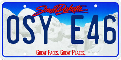 SD license plate 0SYE46