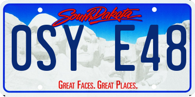 SD license plate 0SYE48
