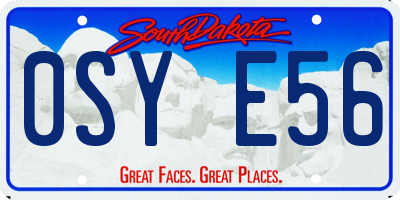 SD license plate 0SYE56