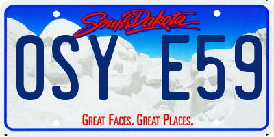 SD license plate 0SYE59