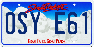 SD license plate 0SYE61