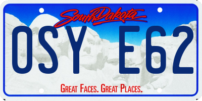 SD license plate 0SYE62