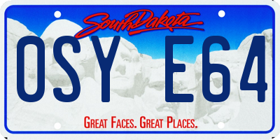 SD license plate 0SYE64