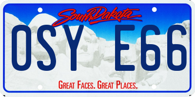 SD license plate 0SYE66