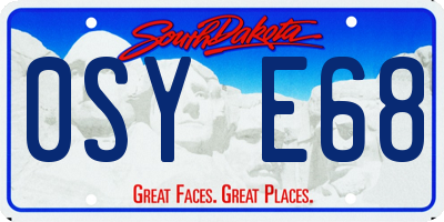 SD license plate 0SYE68