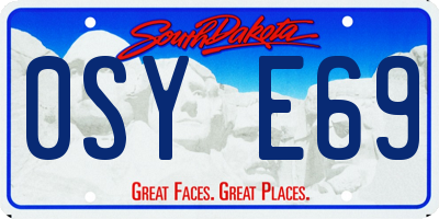 SD license plate 0SYE69