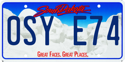 SD license plate 0SYE74