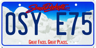 SD license plate 0SYE75