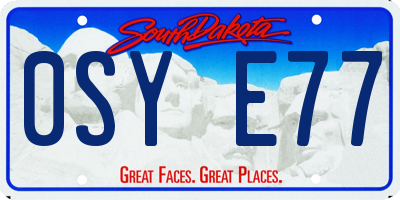 SD license plate 0SYE77