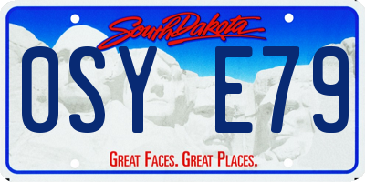 SD license plate 0SYE79