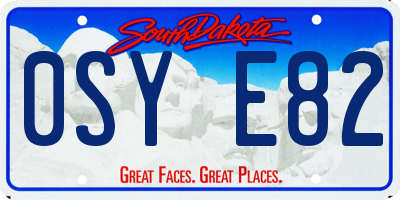 SD license plate 0SYE82