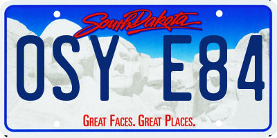 SD license plate 0SYE84