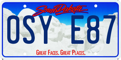 SD license plate 0SYE87