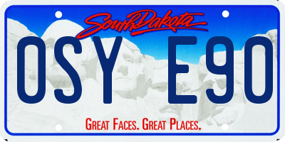 SD license plate 0SYE90