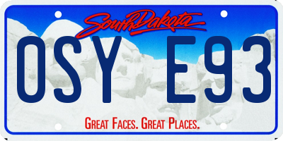 SD license plate 0SYE93