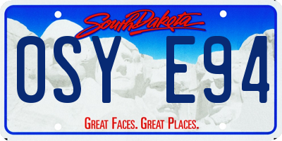 SD license plate 0SYE94