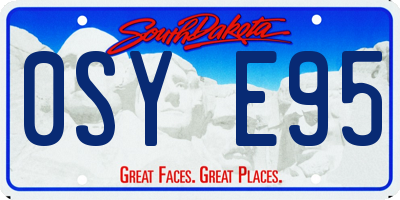 SD license plate 0SYE95