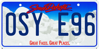 SD license plate 0SYE96
