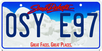 SD license plate 0SYE97