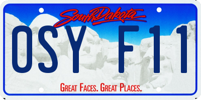 SD license plate 0SYF11