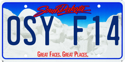 SD license plate 0SYF14