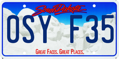 SD license plate 0SYF35