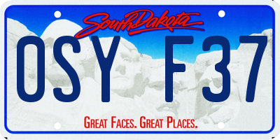 SD license plate 0SYF37