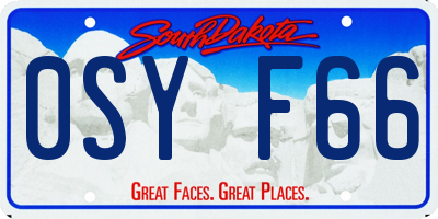 SD license plate 0SYF66